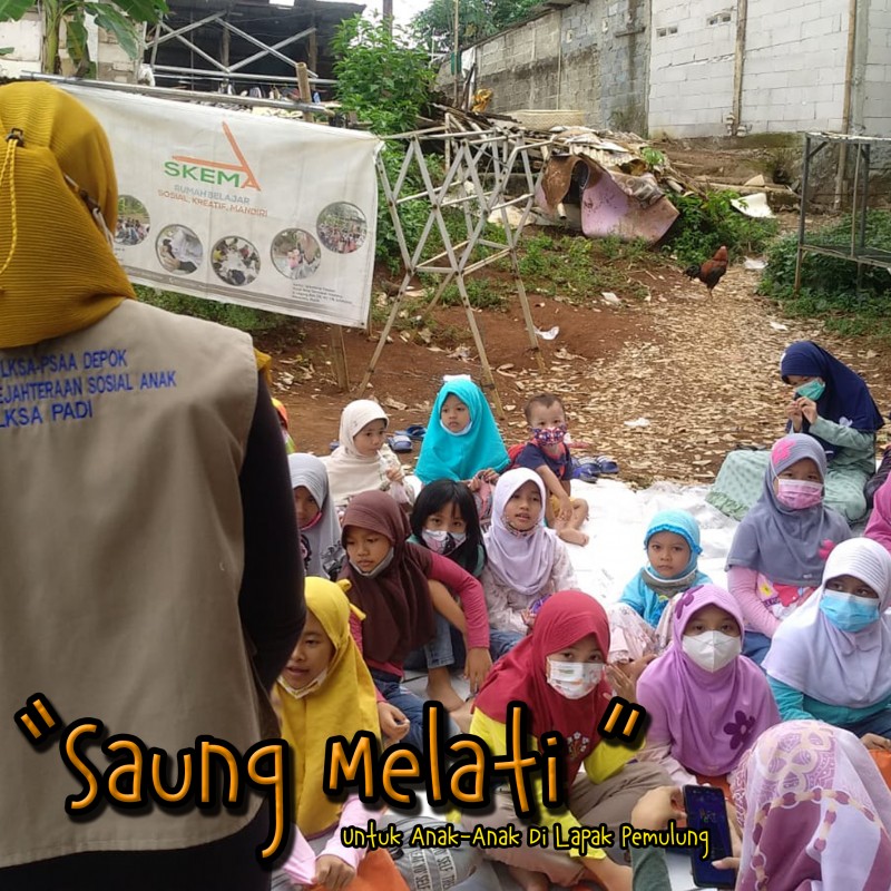 TEMPAT BELAJAR untuk Anak-Anak di LAPAK PEMULUNG Kampung Melati