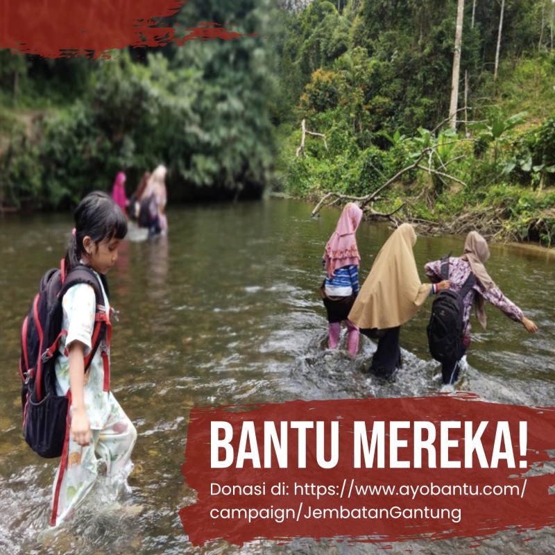 Bangun Jembatan Untuk Anak-Anak Sekolah Di Pelosok Riau